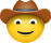 Icon eines Emojis mit Cowboy Hut